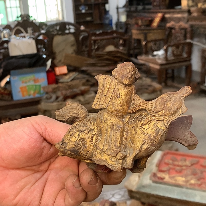 大***A香榧木老木雕花板民俗品