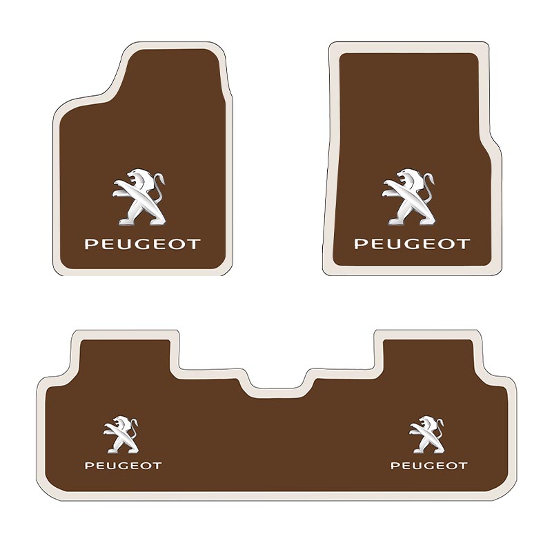 汽车通用车标丝圈脚垫防滑耐磨易清洗车内脚垫四季适用可定制剪裁