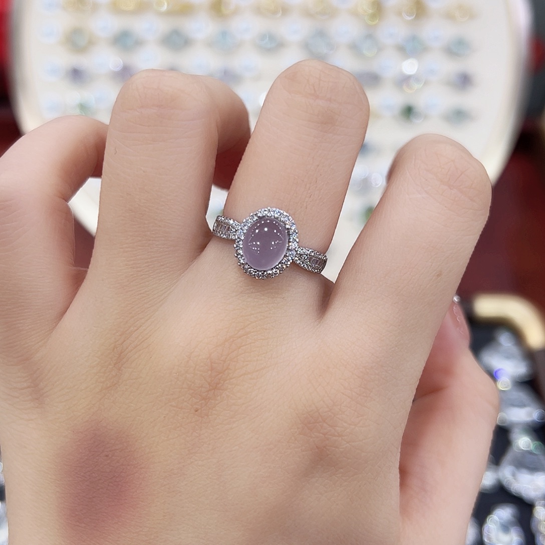 椿***_银S925镶嵌戒指烟晶