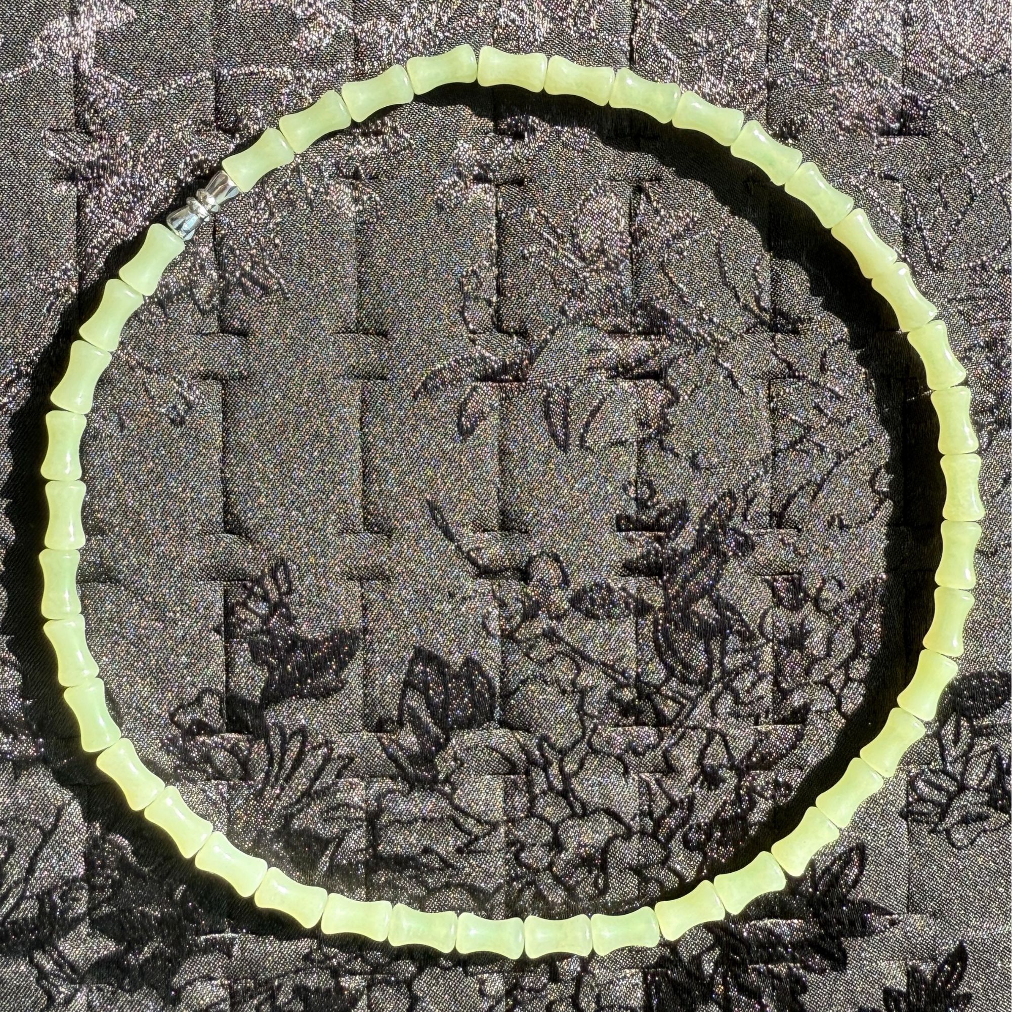 【清风竹韵】天然和田玉晴水项链6*12mm（多样性发其一）