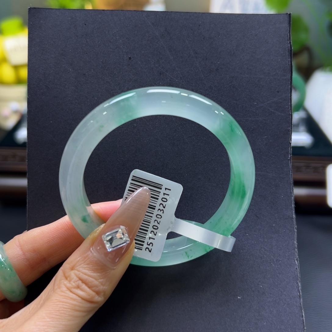 石英质玉（非洲翠）未镶嵌手镯53-54