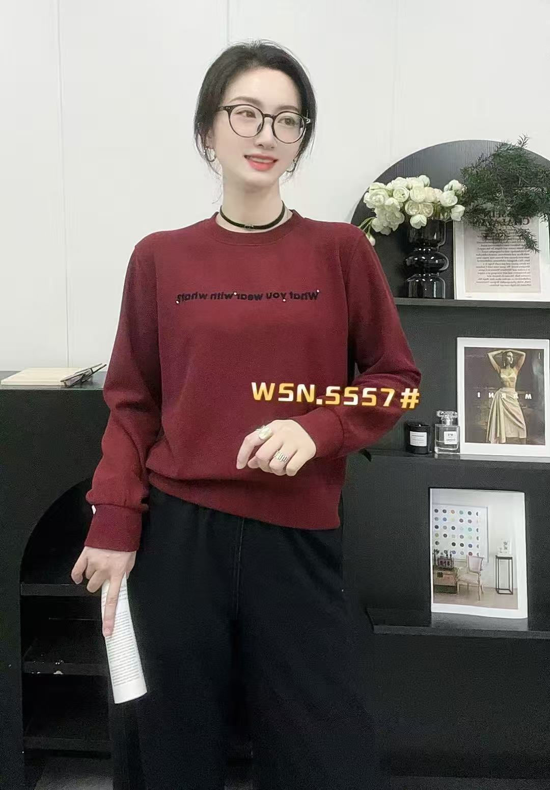 5557德绒加厚微宽松正肩显瘦卫衣