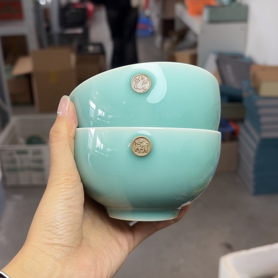 龙泉云间青瓷小米茶器