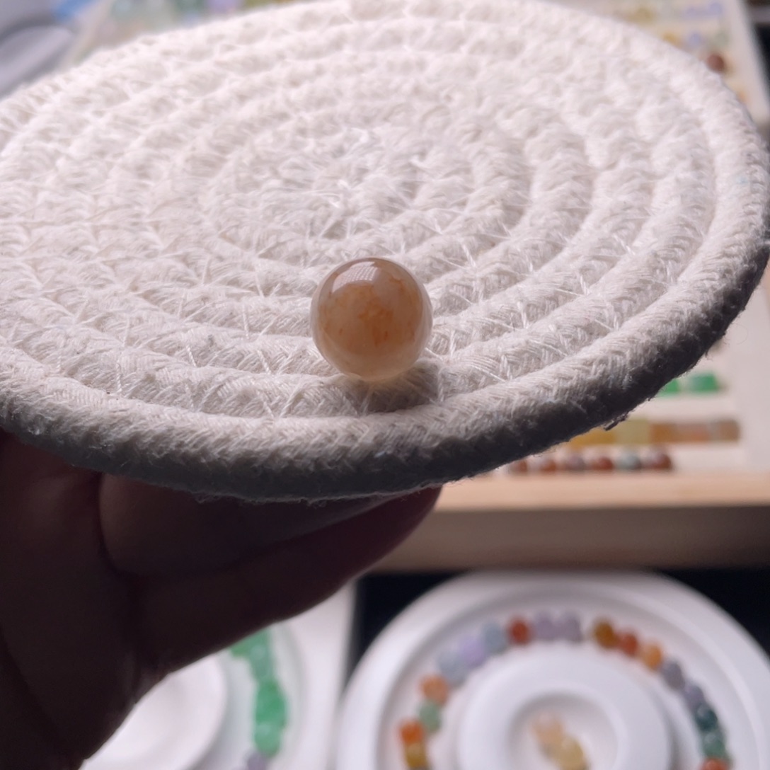 未镶嵌手链翡翠卡11.9粉橙特色珠