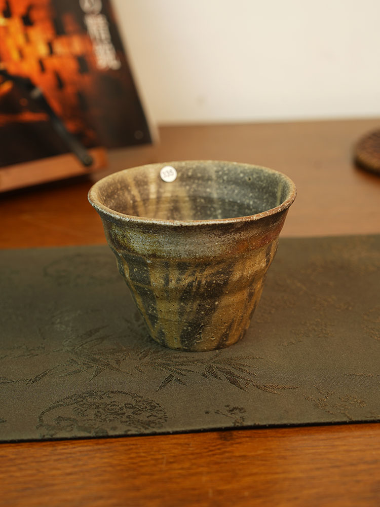 伊禾集物 日本备前烧匠人 竹崎典泰 金彩茶杯 水杯 335#