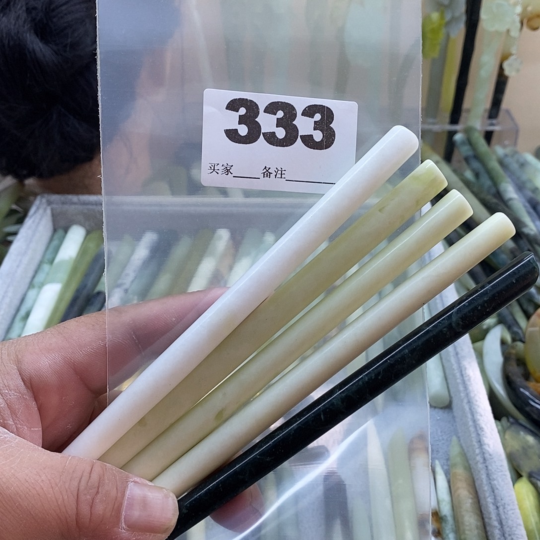 水***仙蛇纹石玉合金发饰