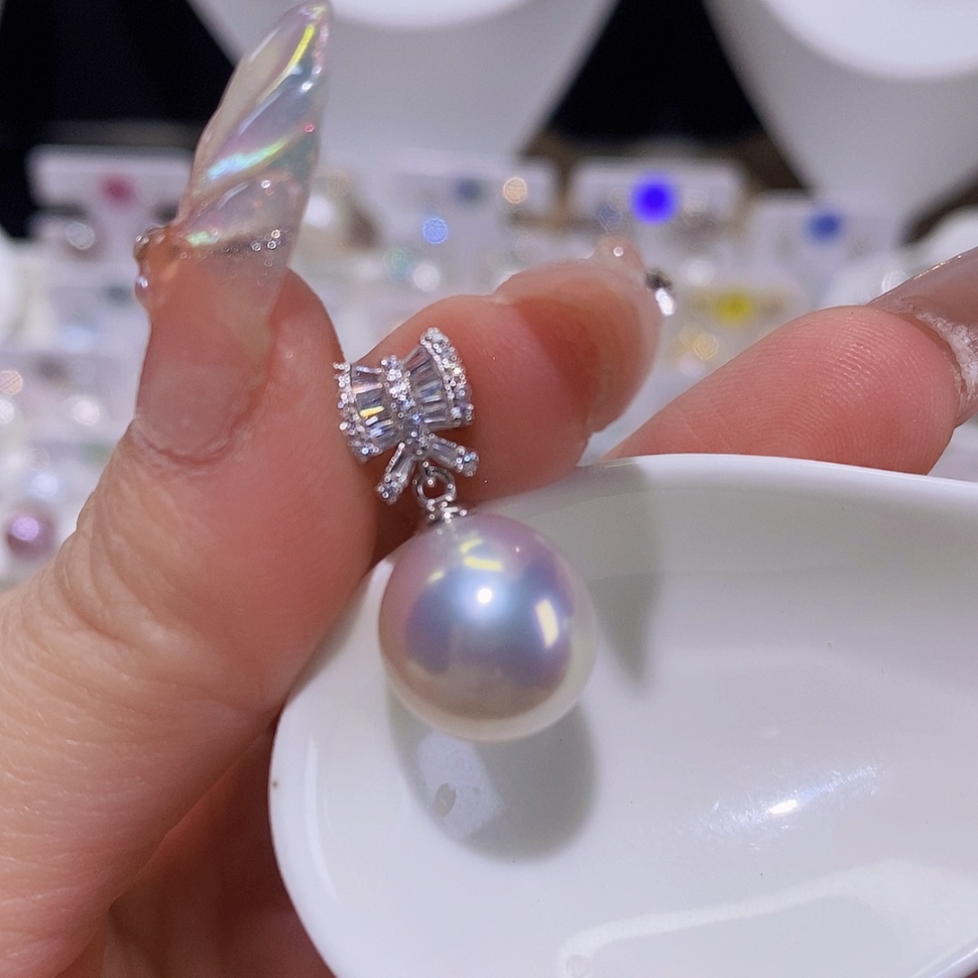 淡水珍珠颈饰银S925镶嵌