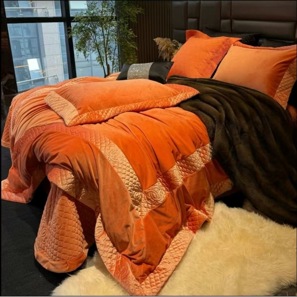 2025新款轻奢高克重牛奶绒四件套加厚