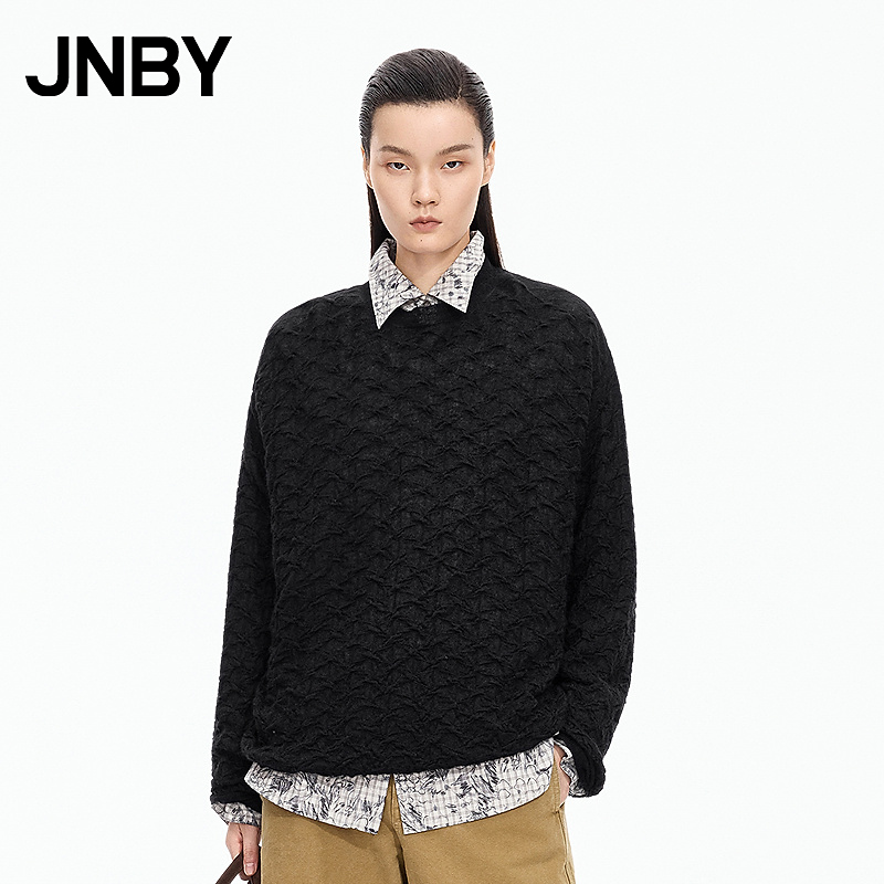 【商场同款】JNBY/江南布衣25秋新品毛针织衫宽松长袖5P9314600