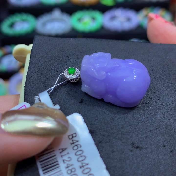 翡翠18K金镶嵌手链翡翠