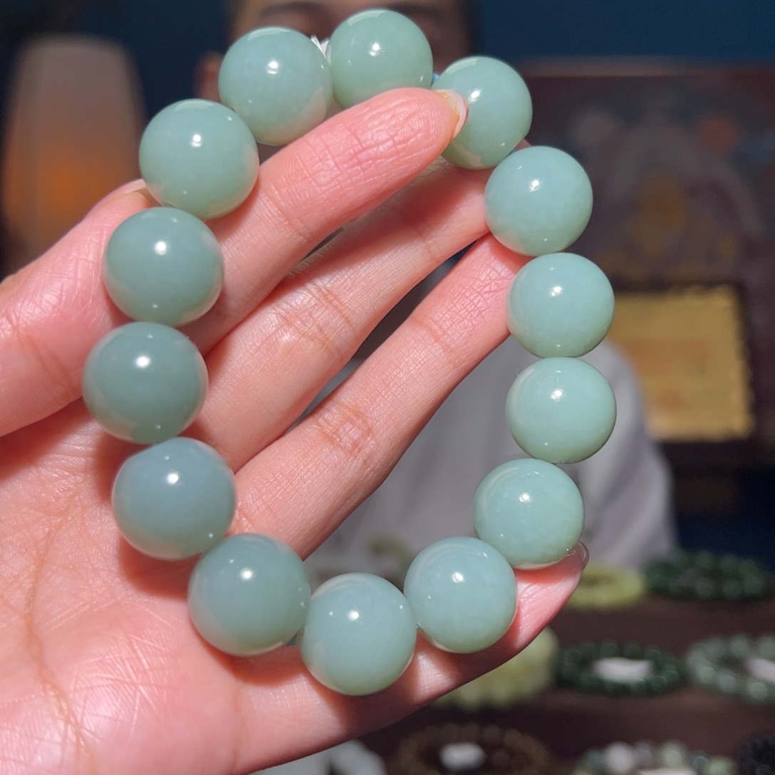 和田玉手串未镶嵌023