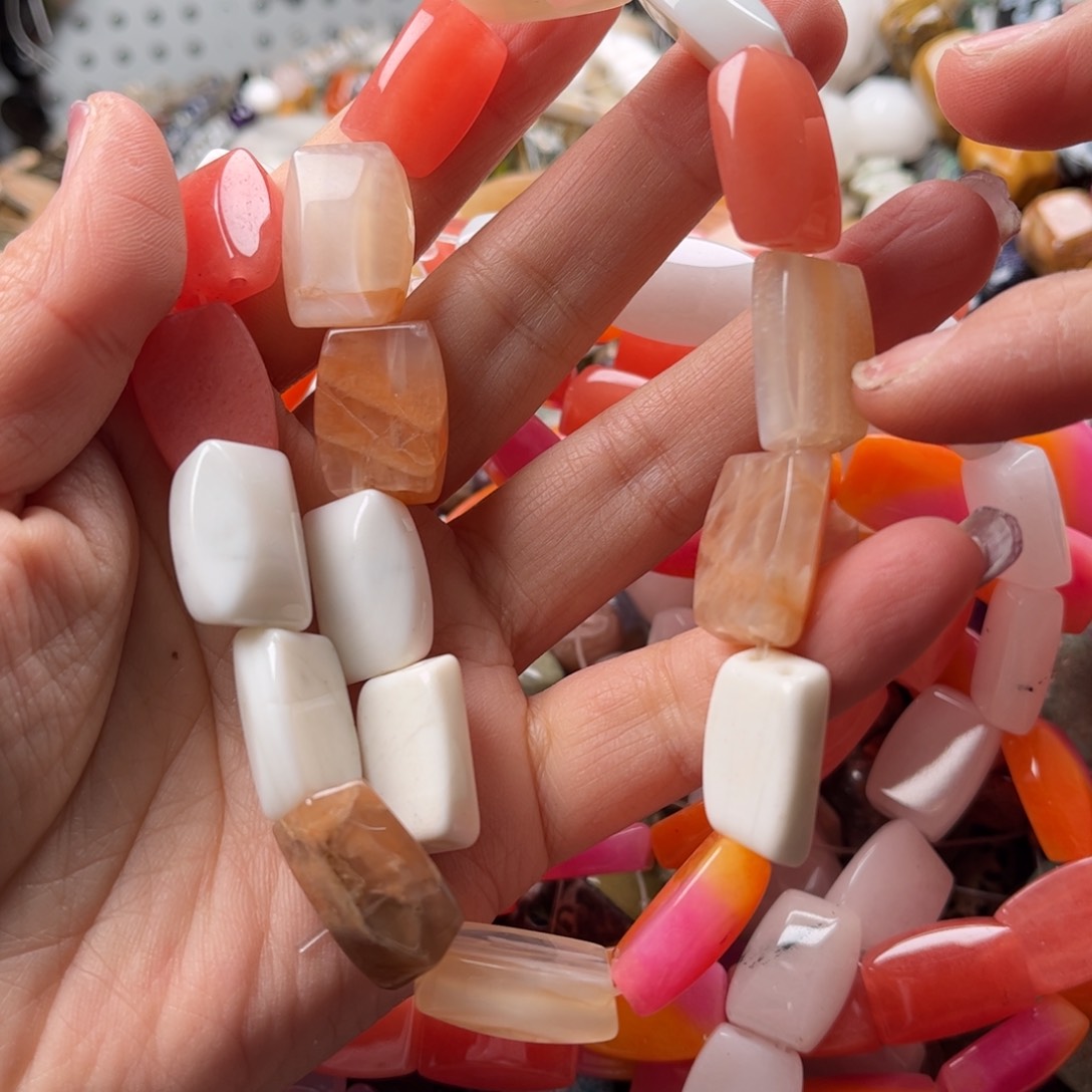 石英质玉珠宝奇石未镶嵌双孔