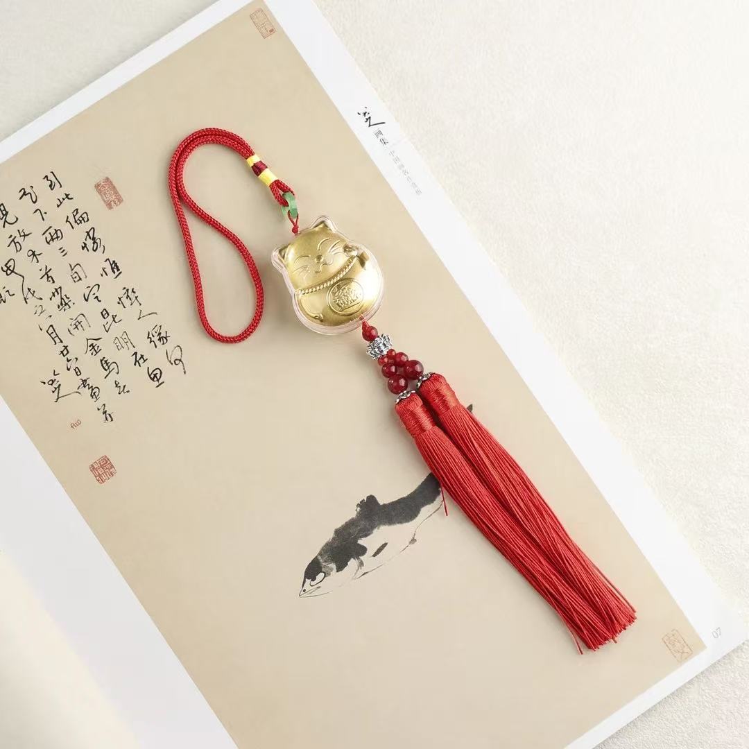 L722招财猫车挂吊坠