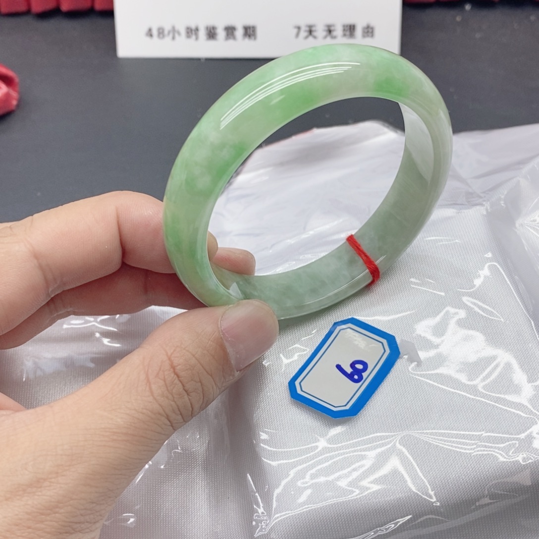 冰***卢岫玉未镶嵌手镯翡手镯60