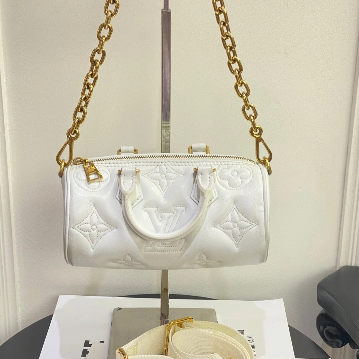 95新 LouisVuitton/路易威登 路易威登 · LV 巴比龙白色单肩包