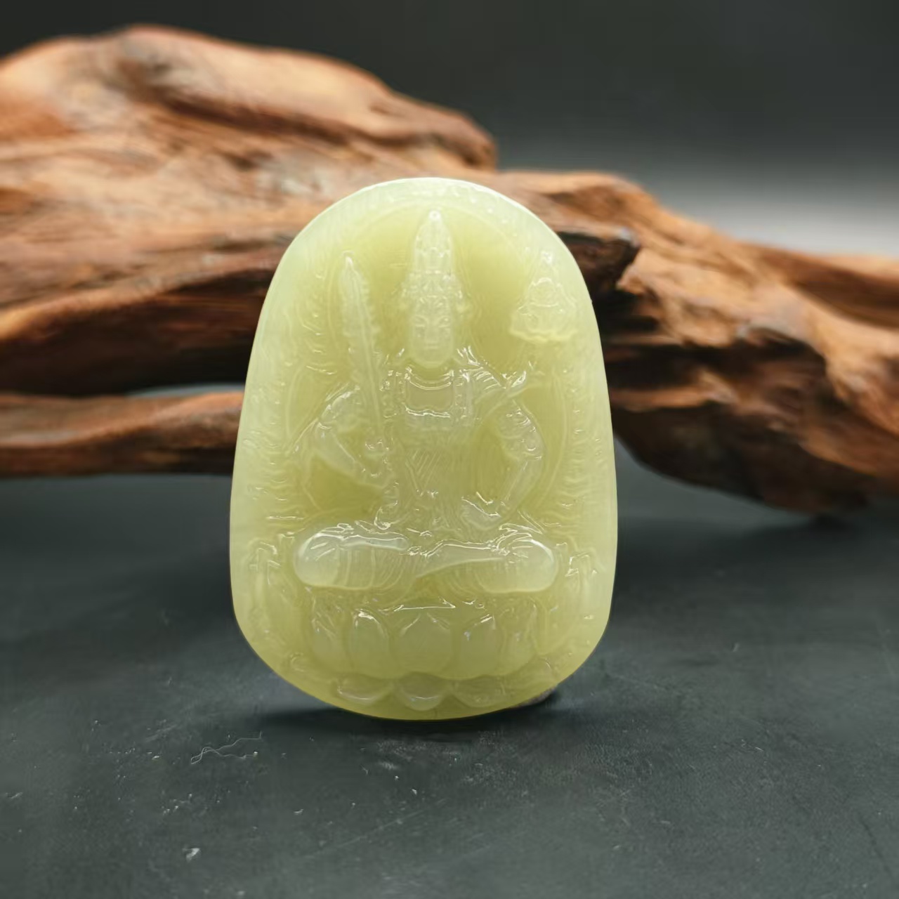 Z和田玉虚空藏菩萨吊坠1552