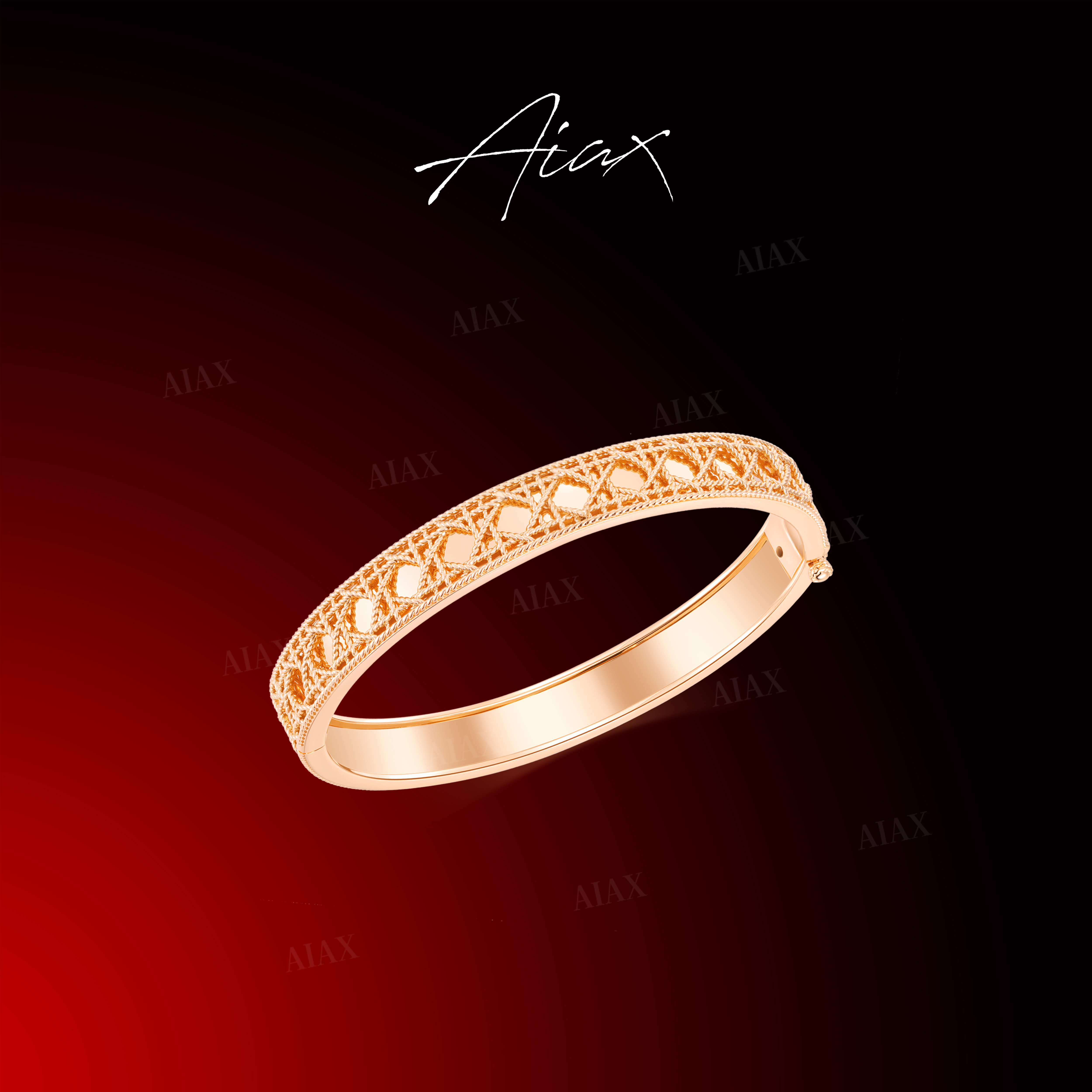 AIAX 镀K金春上新小众首饰轻奢高级感万花筒手镯送女友TSS7943