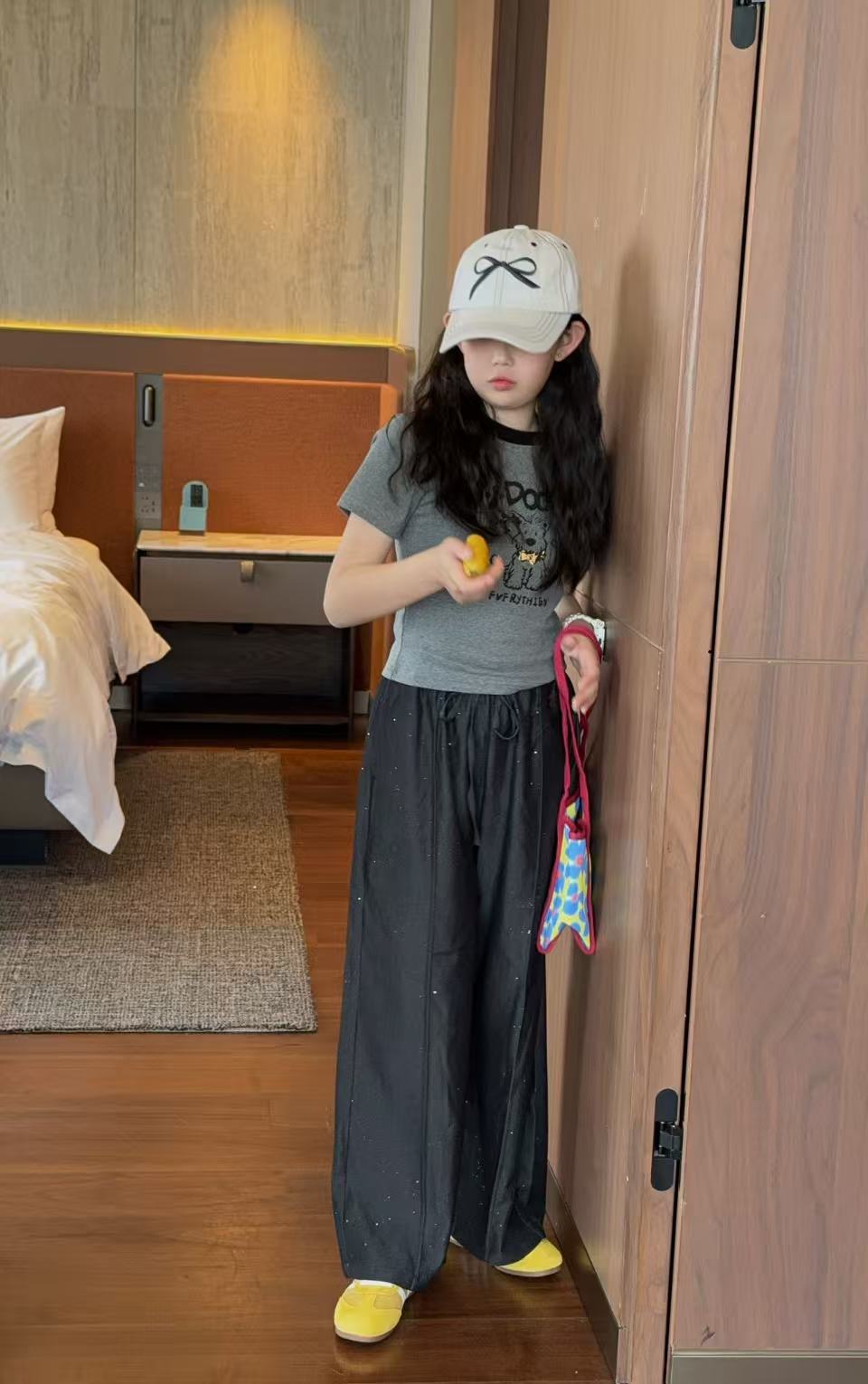 现货   【蝴蝶结狗狗】夏季儿童女童休闲男童短袖T恤28077