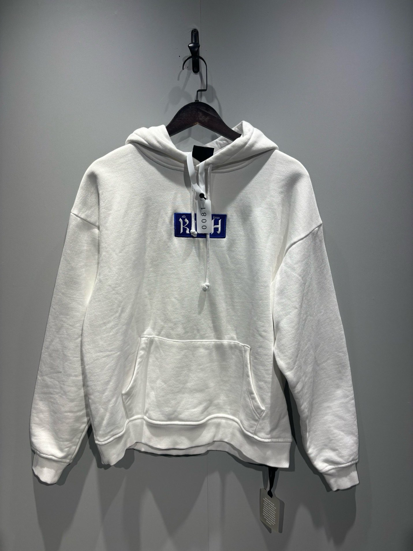 未使用 maje KITH希伯来语 box logo连帽卫衣/L码/0081