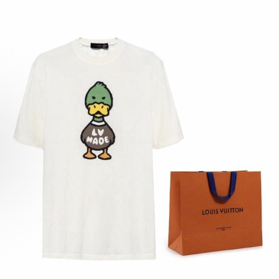 全新未使用 LouisVuitton/路易威登 /M码/米白色NIGO联名短袖