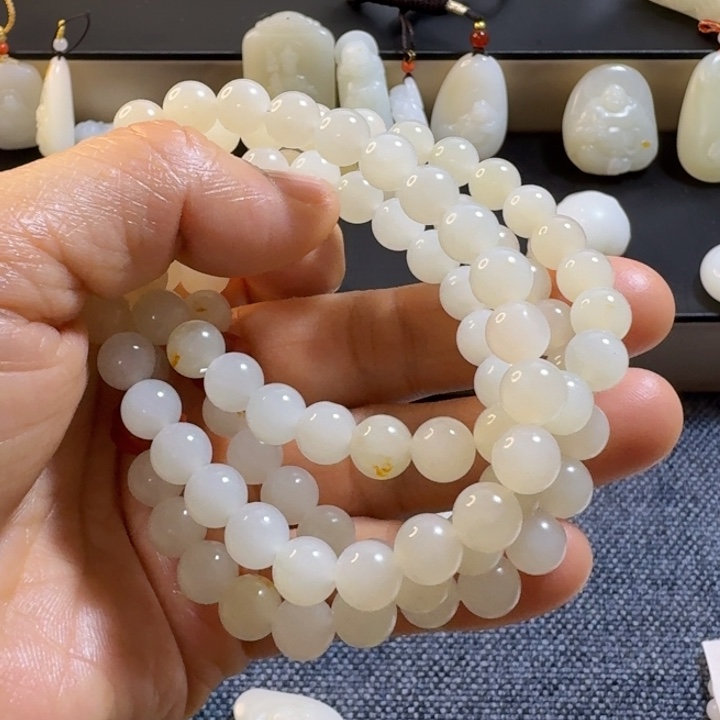 和田玉（白玉）颈饰未镶嵌万****集