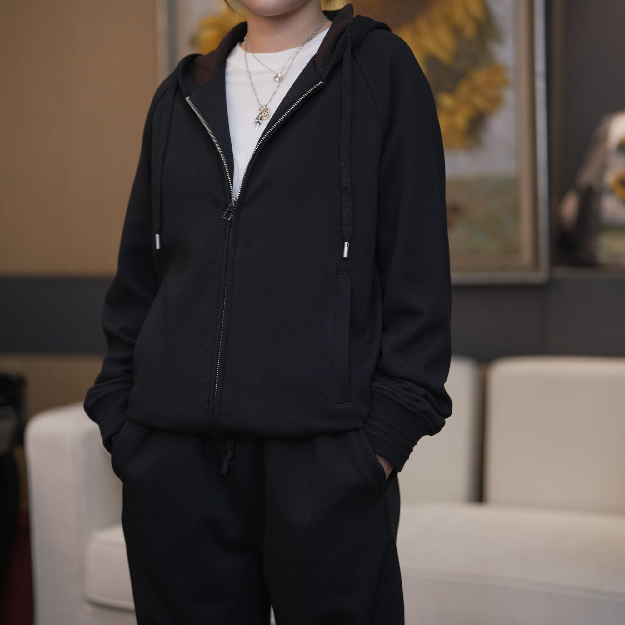 【文心】【高奢款】【莫代尔+绵羊毛】舒适休闲百搭运动套装8347/1348