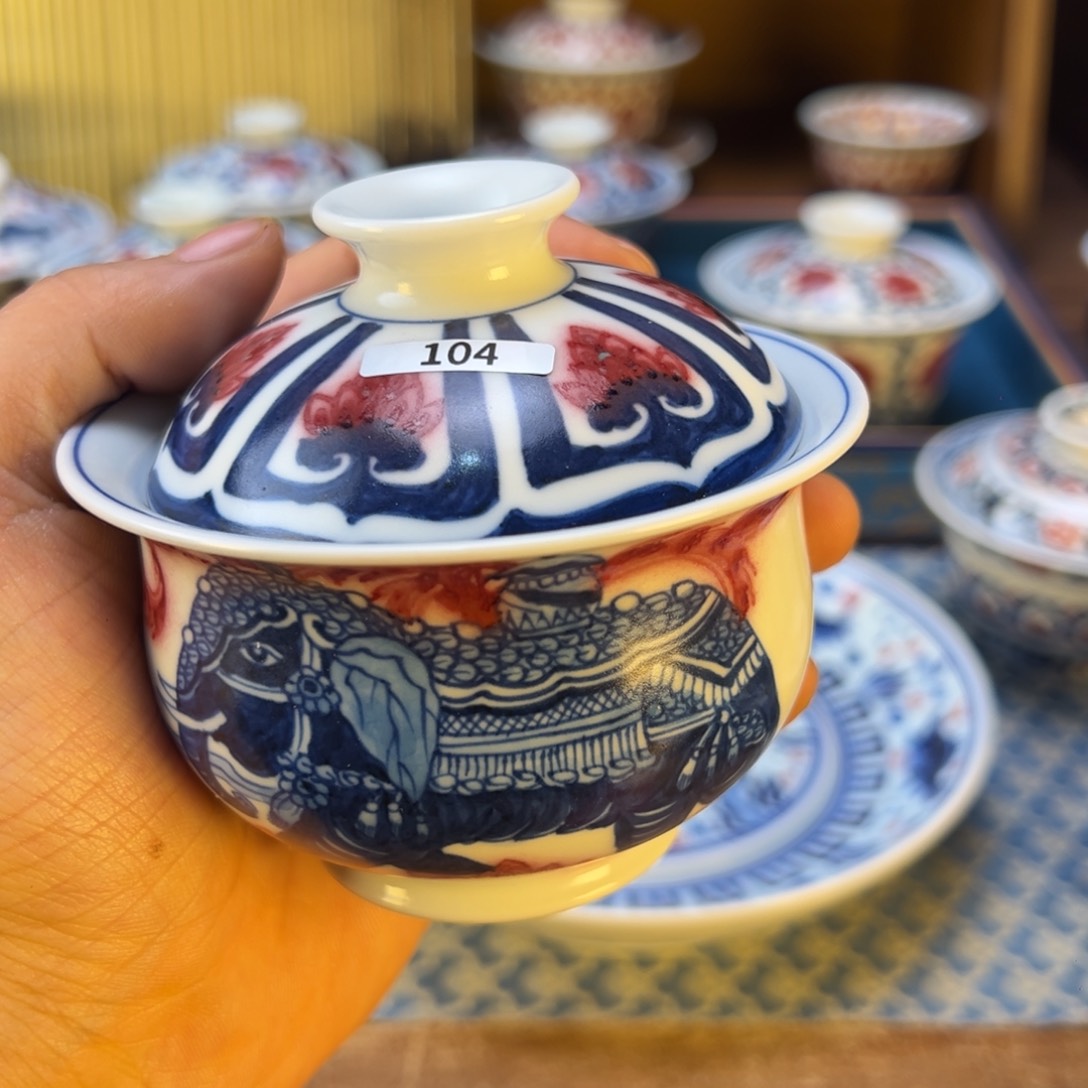 摆件云*景德镇手工手绘