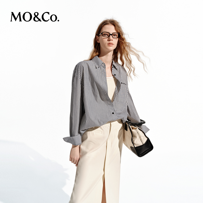 【维维专属】【C+系列】MOCO衬衫2025春高支高密长绒棉条MBE1SHT012