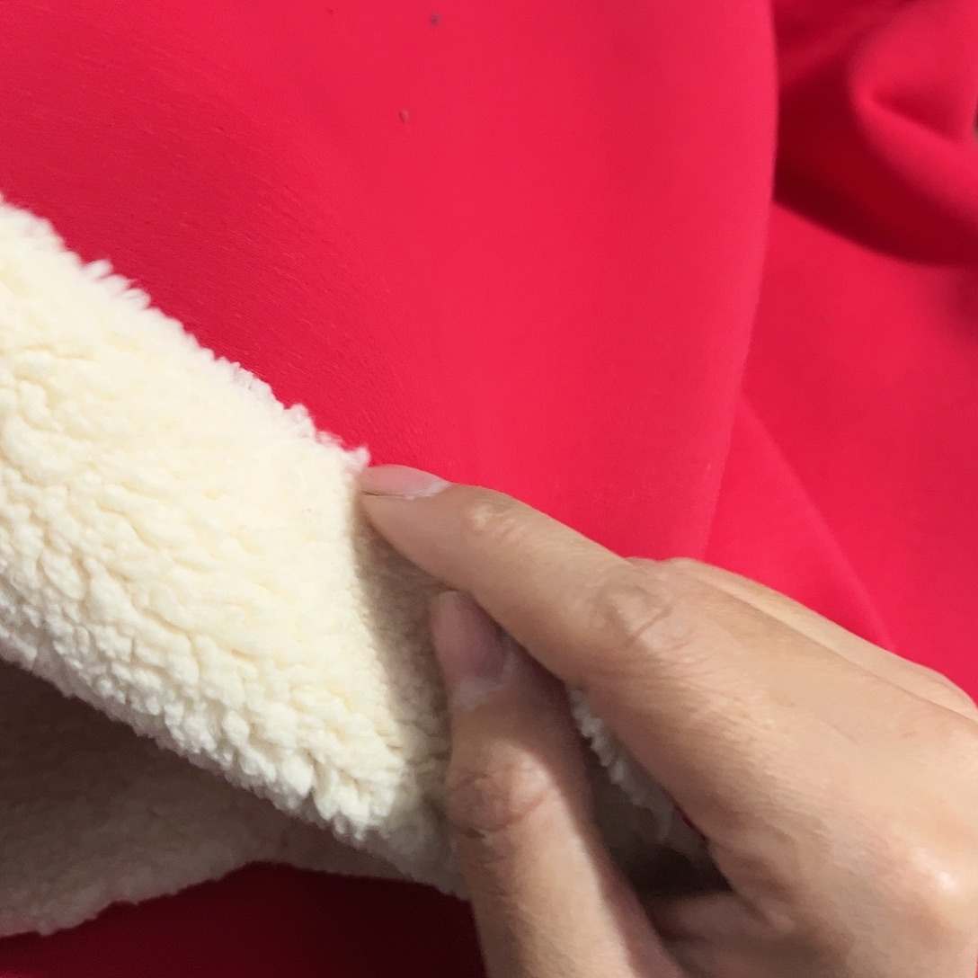 大红色羊驼绒90公分长特价带螺纹手