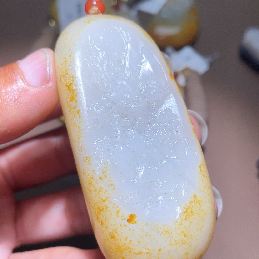 和田玉未镶嵌挂件D2