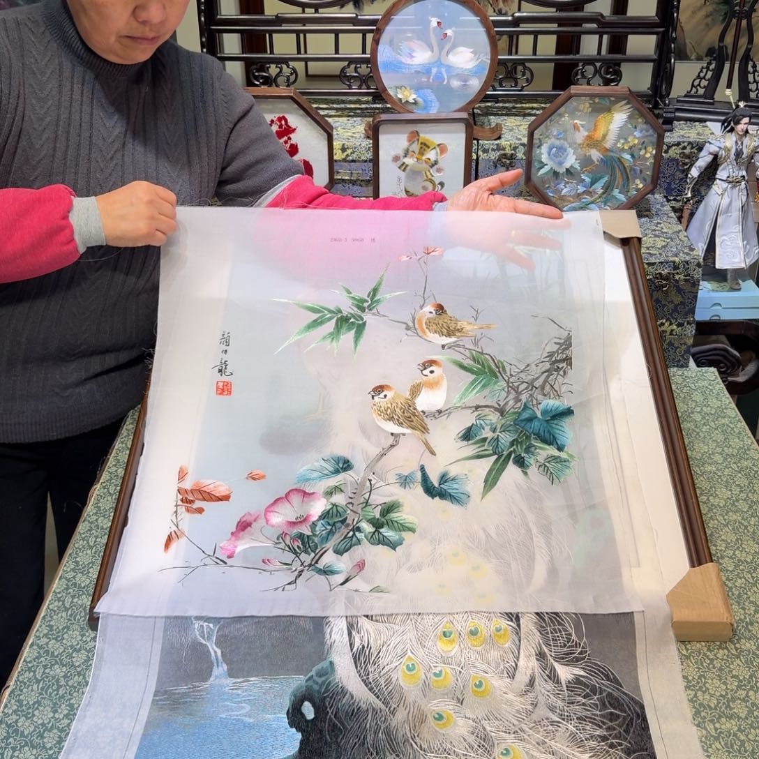 刺绣手工苏绣工艺单面绣片