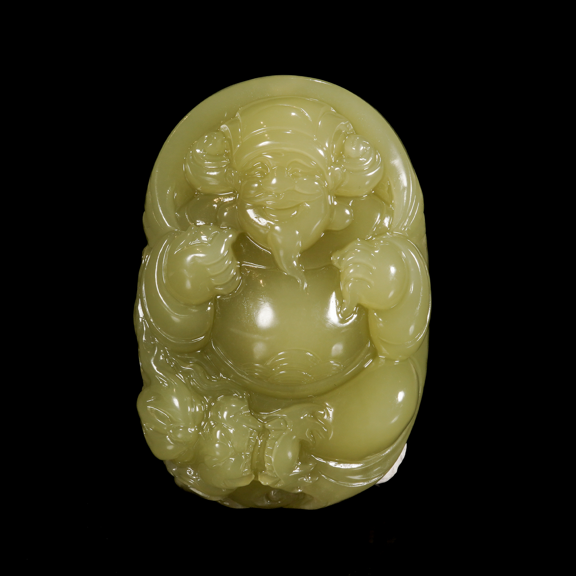 LOT.009和田玉雕财神/X4530