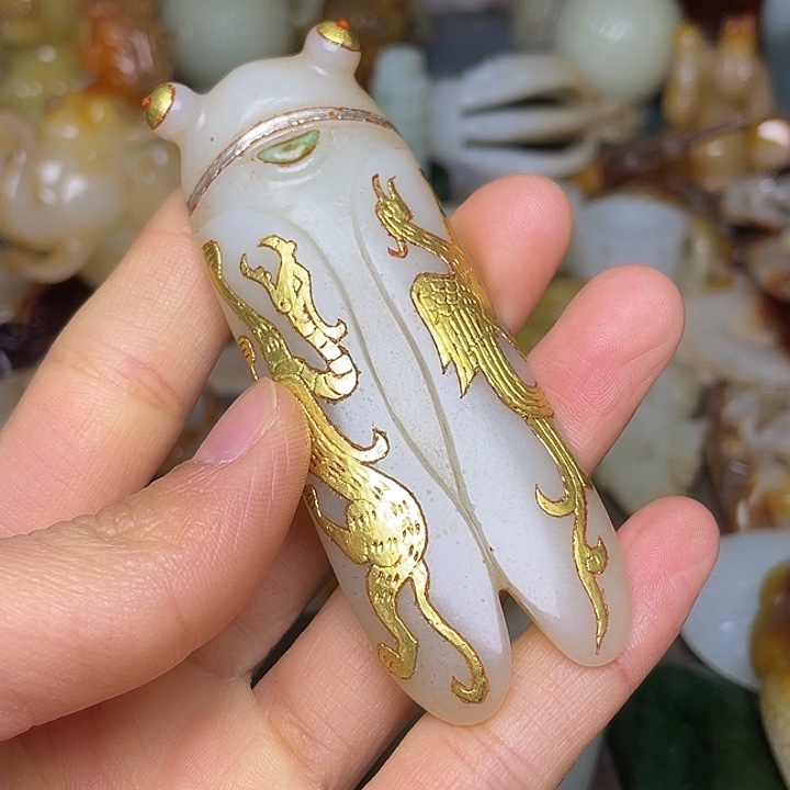 f***y和田玉未镶嵌挂件