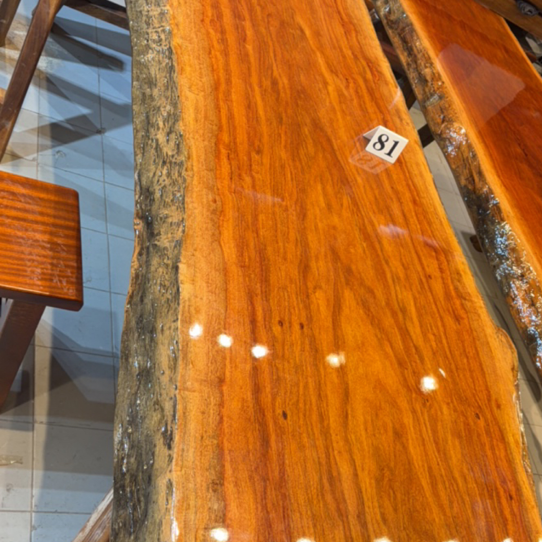 整块原木无拼接实木大板桌可作茶桌办公桌家用新中式风格