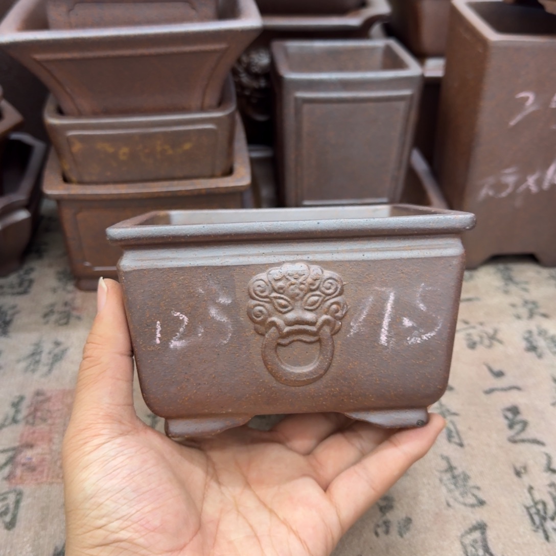 紫砂花盆55号宜兴紫砂正品花盆12.5x7.5