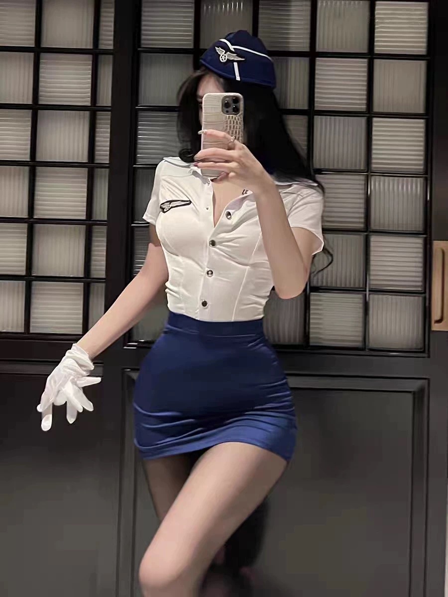 【秘尤 kiss U】性感机长空姐制服cosplay夜店角色纯欲秘书装服装
