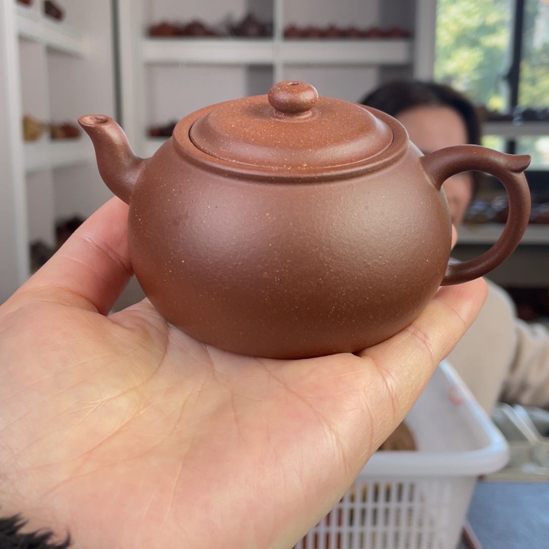 紫砂茶壶紫泥博观170cc