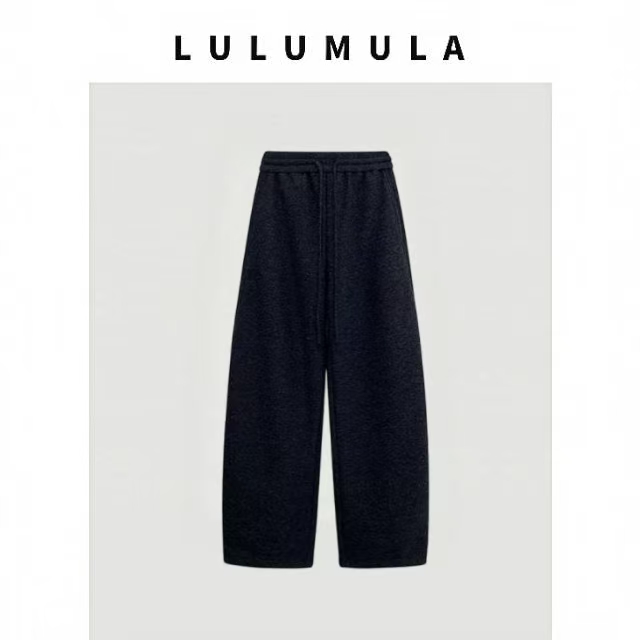 ［加绒加厚］三本针精工羊毛混纺茧型宽松慵懒神裤7553