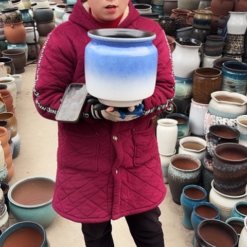 口21高22瑕疵盆子 