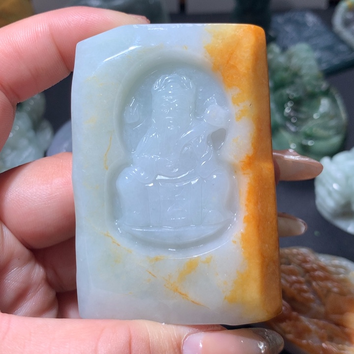 翡翠未镶嵌颈饰保真天然A货翡翠