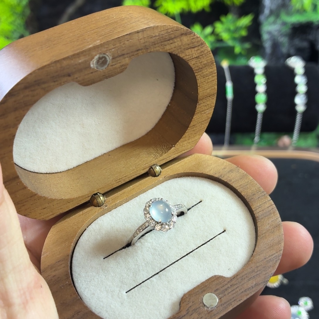 银S925镶嵌戒指翡翠