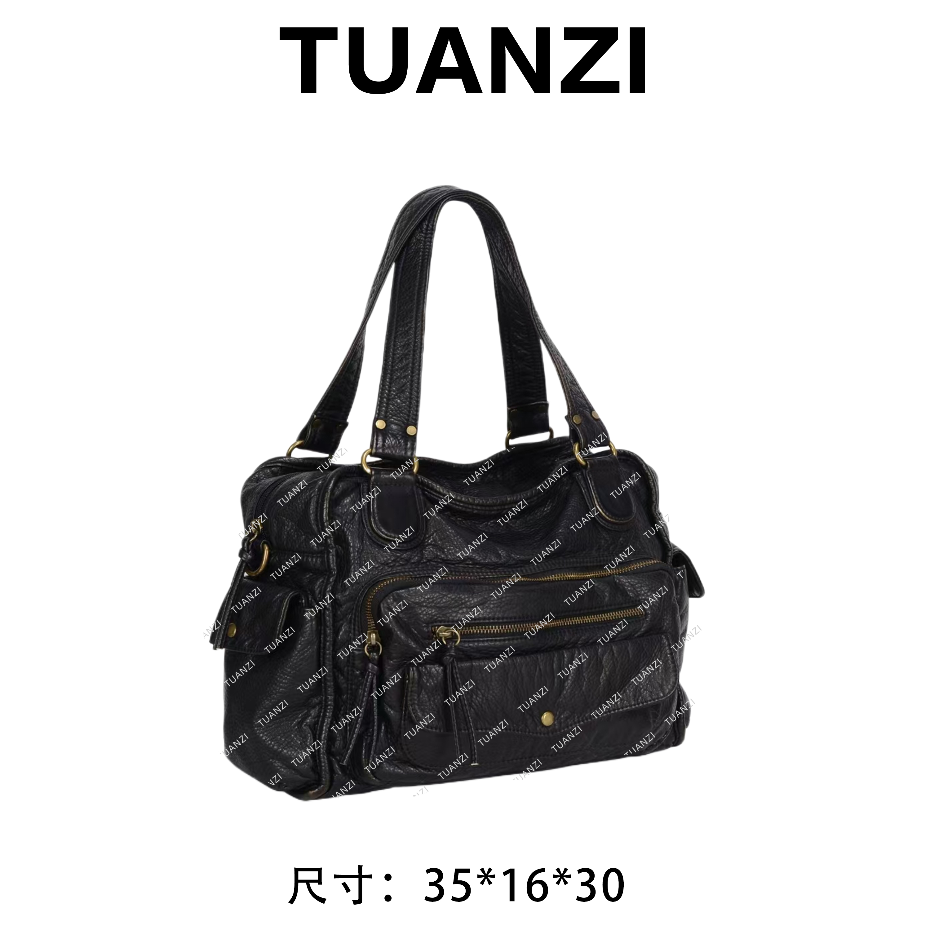 【高端玩家】新款经典女士轻奢时尚腋下女包 GQ-8860-复古色