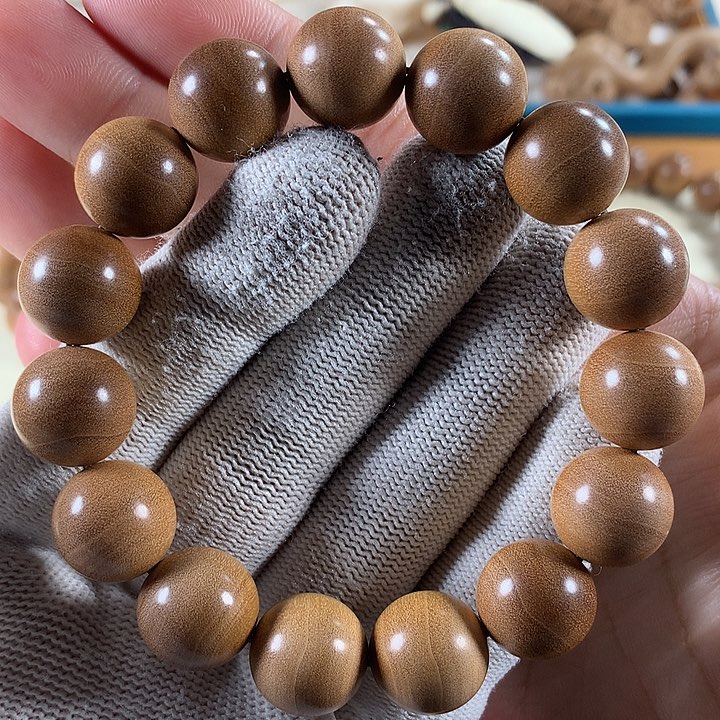 檀香木手串/手链横纹黑肉1.5奶香花香回流双百年老料