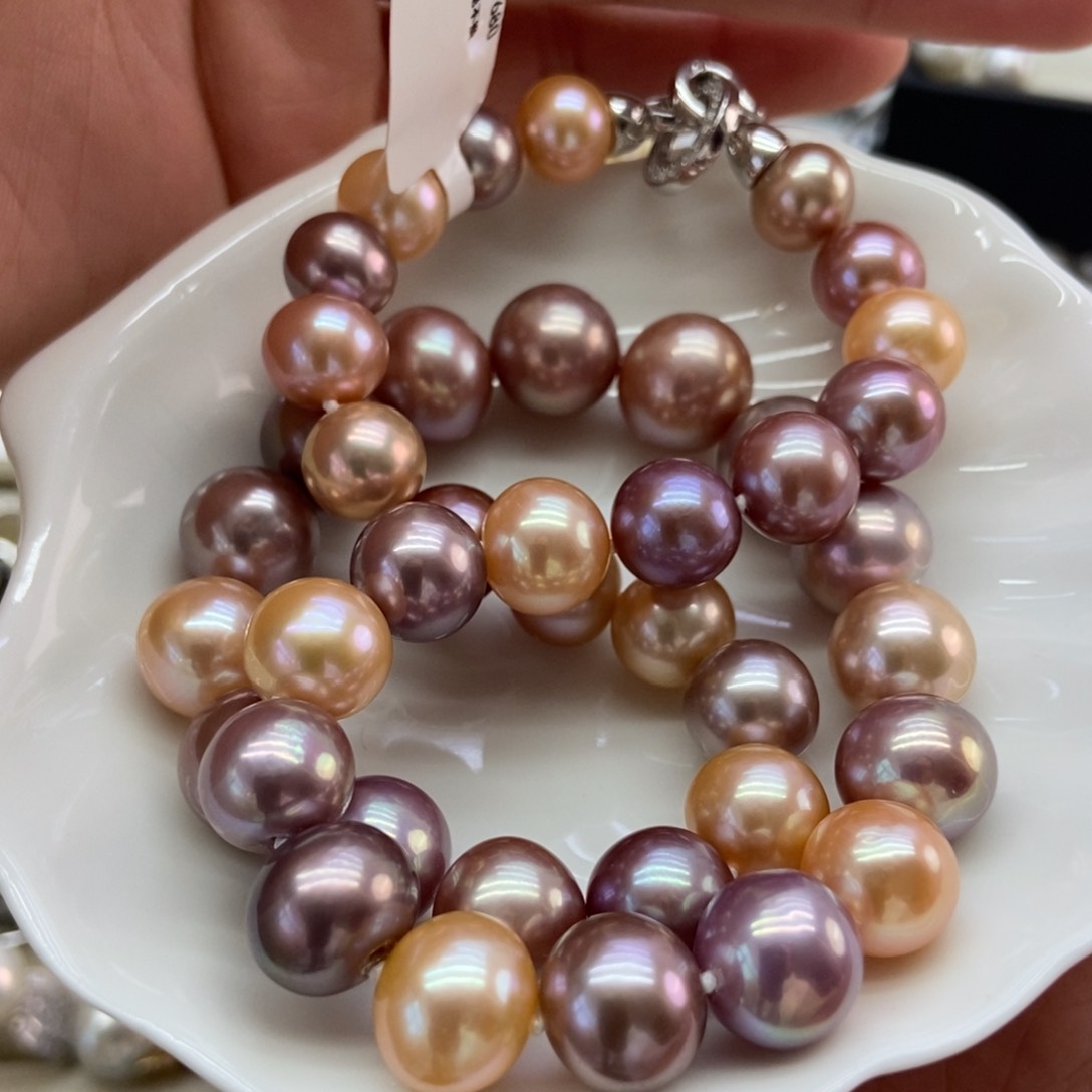 淡水珍珠项链银S925镶嵌