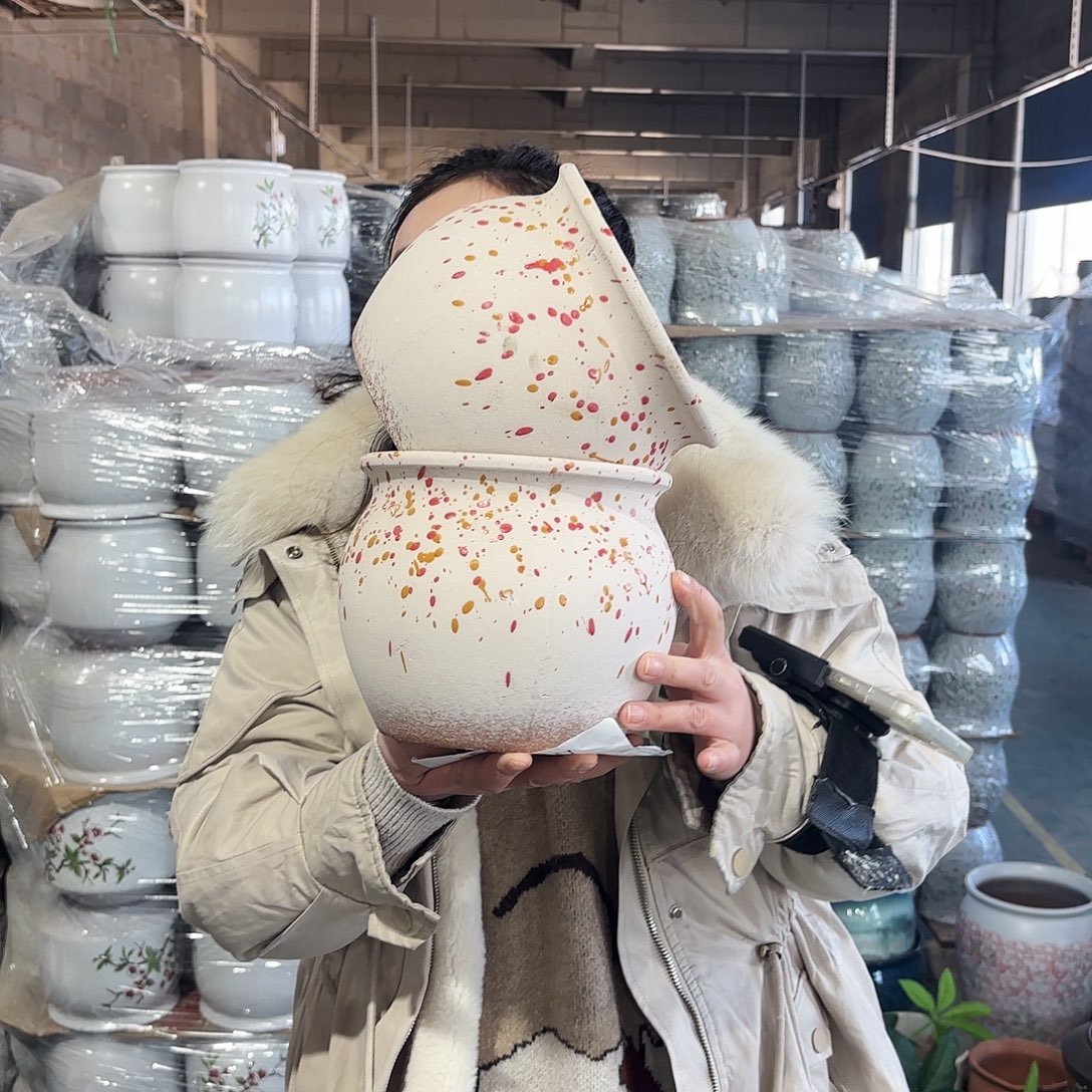 正品两个高17/18红陶