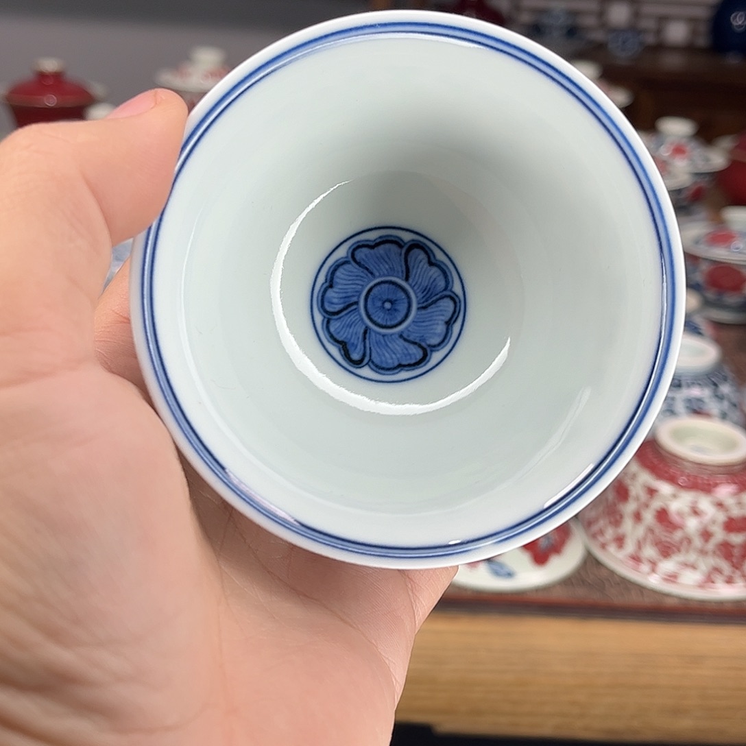 牧***座陶景德镇陶瓷青花釉里红