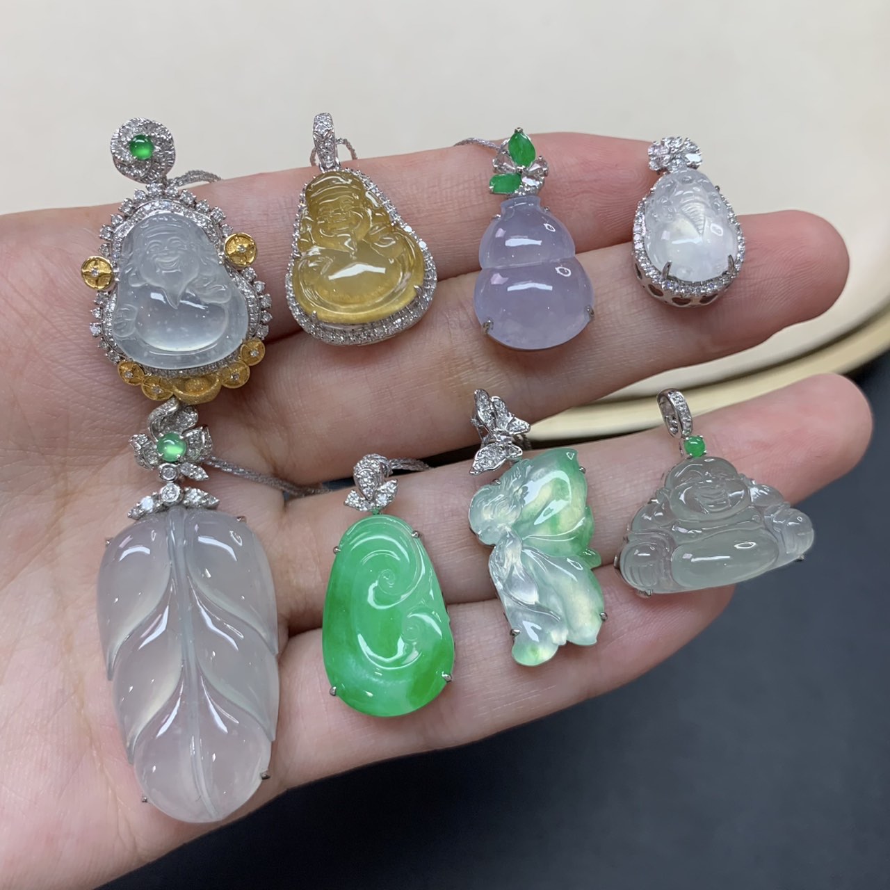 【小雪臻选】翡翠吊坠-18K金-|CXQ21多样性发其一|Z07