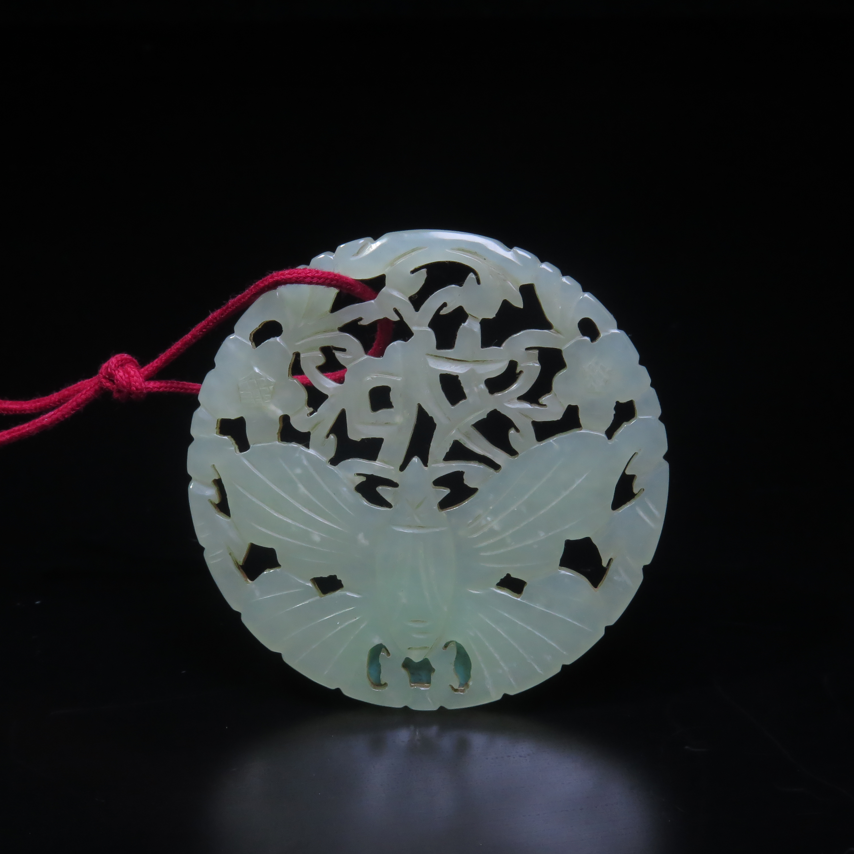 民国镂雕蝴蝶佩/MZ542387/和田玉/民族文物