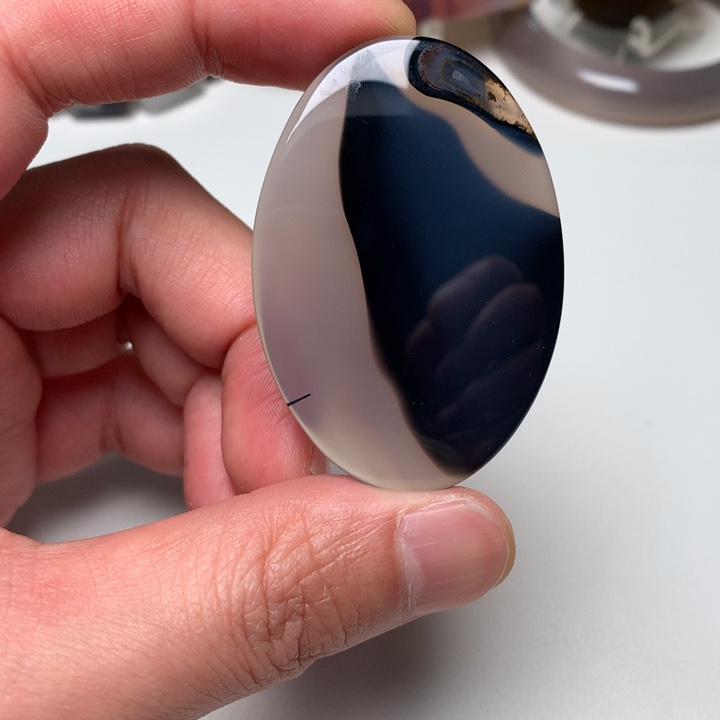 玛瑙/玉髓吊坠(不含链)未镶嵌蓝**云