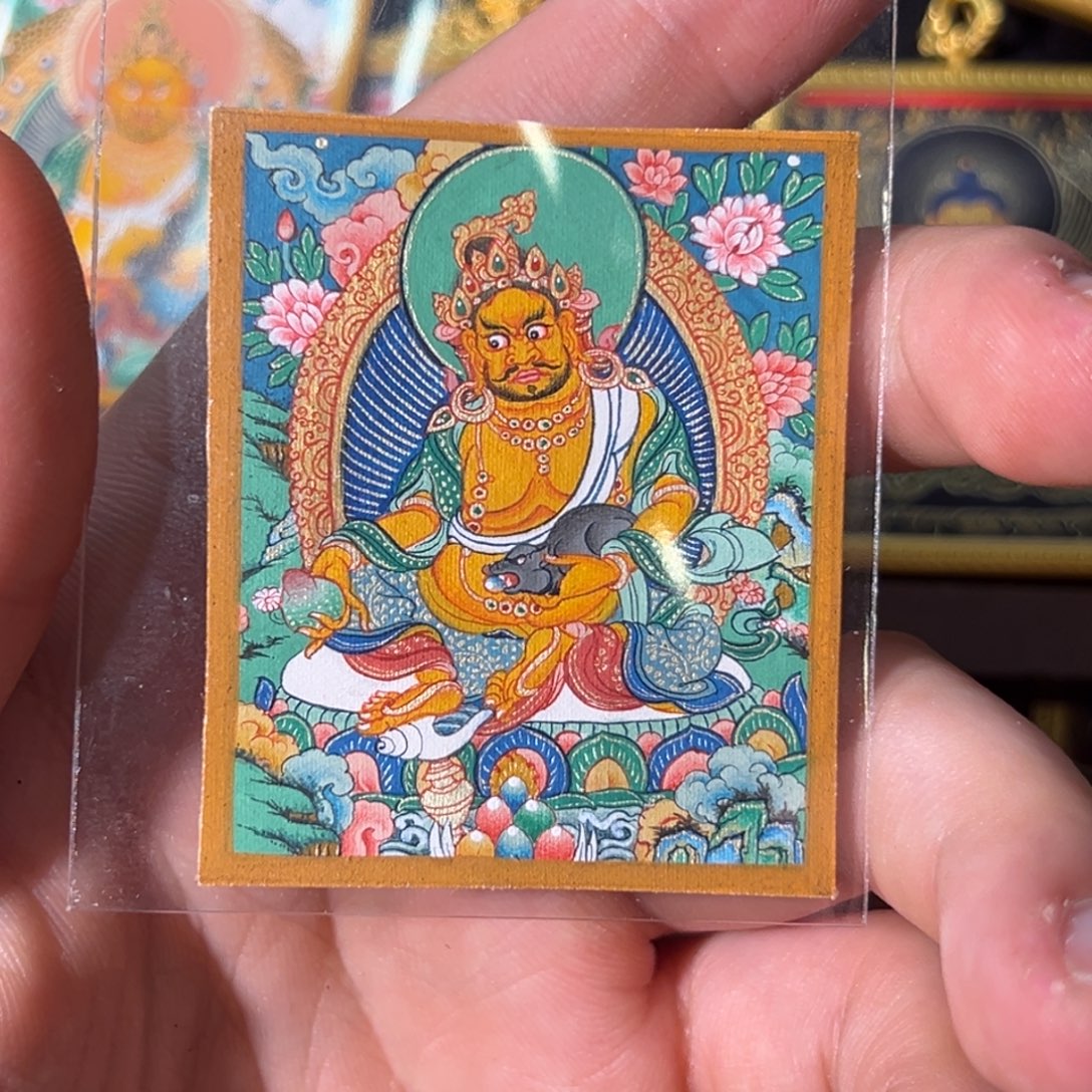 不***在吊坠纯手绘黄财神